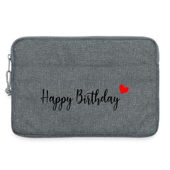 HAPPY BIRTHDAY. HAPPY BIRTHDAY. ANNIVERSARY. - Laptop bag 13" - heather grey - Front