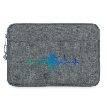 Snowboard illustration for snowboard for women - Laptop bag 13" - heather grey - Front