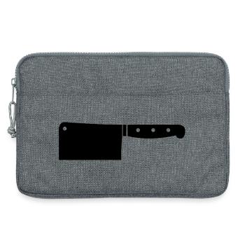 Meat cleaver - Laptop bag 13" - heather grey - Front