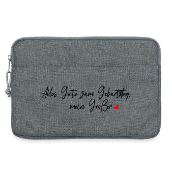 Alles Gute zum Geburtstag - Laptoptasche 13" - Grau meliert - Vorne