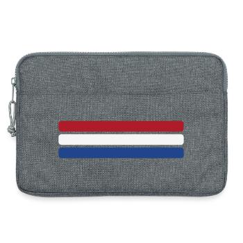 Niederlande Flagge Minimal - Fahne Fan Streifen De - Laptoptasche 13" - Grau meliert - Vorne