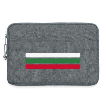 Bulgarien Flagge Minimal - Fahne Fan Streifen Desi - Laptoptasche 13" - Grau meliert - Vorne