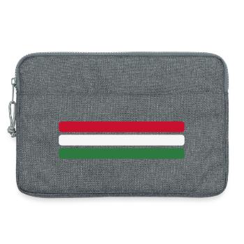 Ungarn Flagge Minimal - Fahne Fan Streifen Design - Laptoptasche 13" - Grau meliert - Vorne