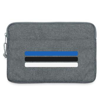 Estland Flagge Minimal - Fahne Fan Streifen Design - Laptoptasche 13" - Grau meliert - Vorne