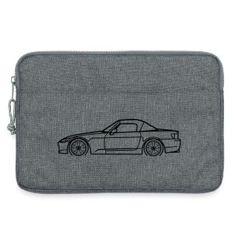 S2000 Line Silhouette – High‑Rev JDM Art - Laptoptasche 13" - Grau meliert - Vorne