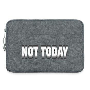 Not Today – Minimalistisches Typografie Statement - Laptoptasche 13" - Grau meliert - Vorne