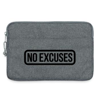 Citation motivante sans excuses - Sacoche pour ordinateur portable 13 pouces - gris chiné - Devant