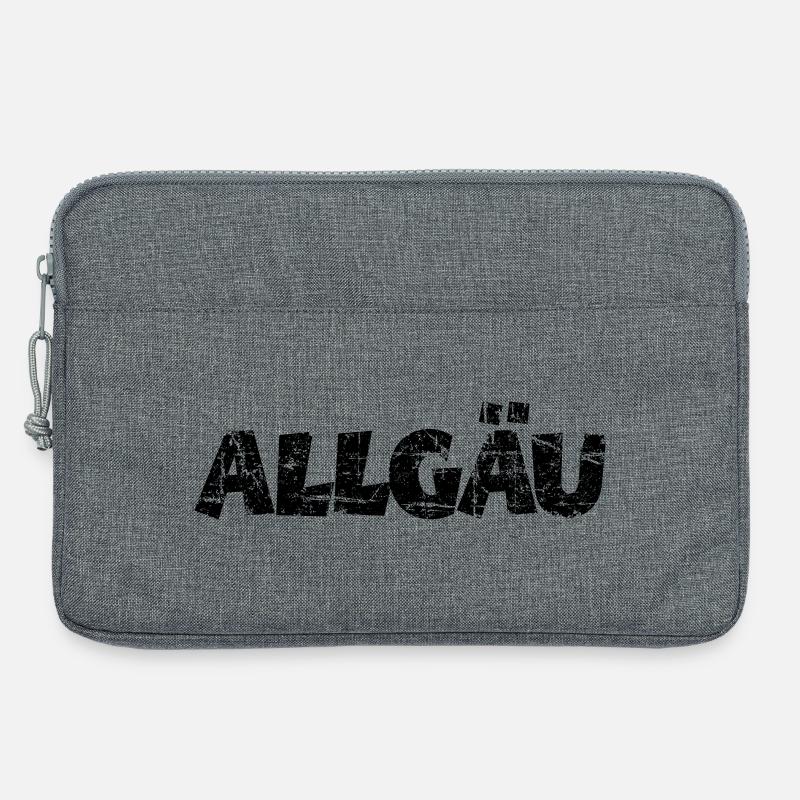 Allgäu (Vintage/Schwarz) - Laptoptasche 13" - Grau meliert