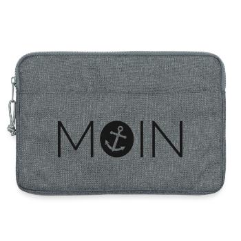 moin Hamburg Ostsee Warnemünde Anker Symbol icon - Laptoptasche 13" - Grau meliert - Vorne