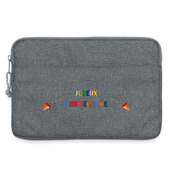 JAHRESTAG. ALLES GUTE ZUM GEBURTSTAG. ALLES GUTE ZUM GEBURTSTAG. - Laptoptasche 13" - Grau meliert - Vorne
