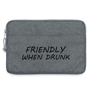 Freundlich, wenn betrunken - Laptoptasche 13" - Grau meliert - Vorne