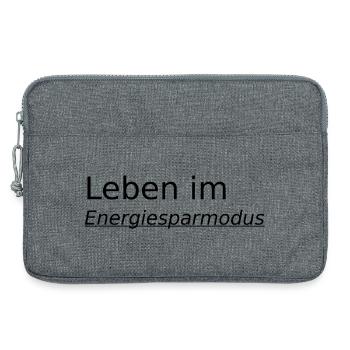 Leben im Energiesparmodus - Laptoptasche 13" - Grau meliert - Vorne