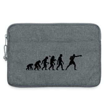 Boxer Evolution Grafik Boxen Boxsport Männer Jungs - Laptoptasche 13" - Grau meliert - Vorne