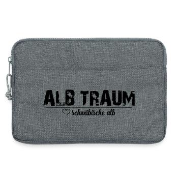 ALB TRAUM_ love schwäbische alb - Laptoptasche 13" - Grau meliert - Vorne