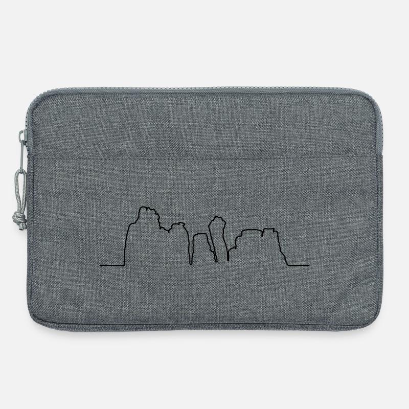 Kontur der Externsteine - Laptoptasche 13" - Grau meliert