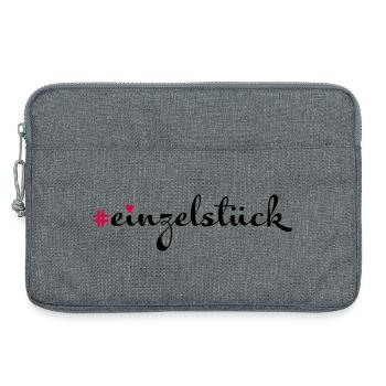 Einzelstück - Laptoptasche 13" - Grau meliert - Vorne