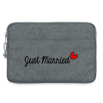 ICH HABE GERADE GEHEIRATET. Junggesellinnenabschied. VALENTINSTAG. PAAR. LIEBE - Laptoptasche 13" - Grau meliert - Vorne