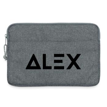 First name Alex - Laptop bag 13" - heather grey - Front