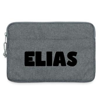 Nom d’Elias - Sacoche pour ordinateur portable 13 pouces - gris chiné - Devant