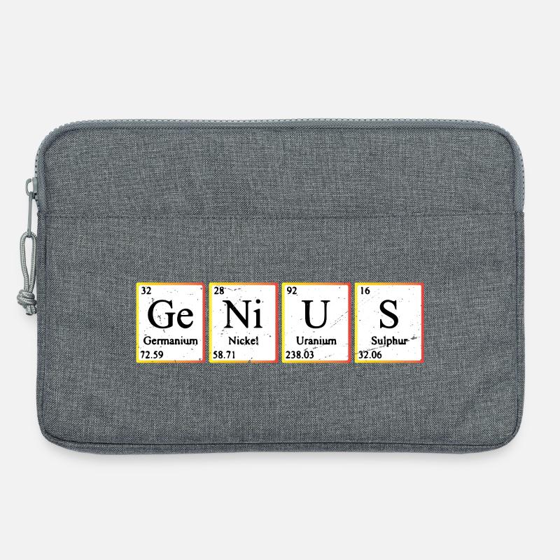 Genius Periodic Table Elements Chemistry - Laptoptasche 13" - Grau meliert