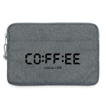 Coffee Time Minimalistischer Vintage-Kaffeeliebhaber - Laptoptasche 13" - Grau meliert - Vorne