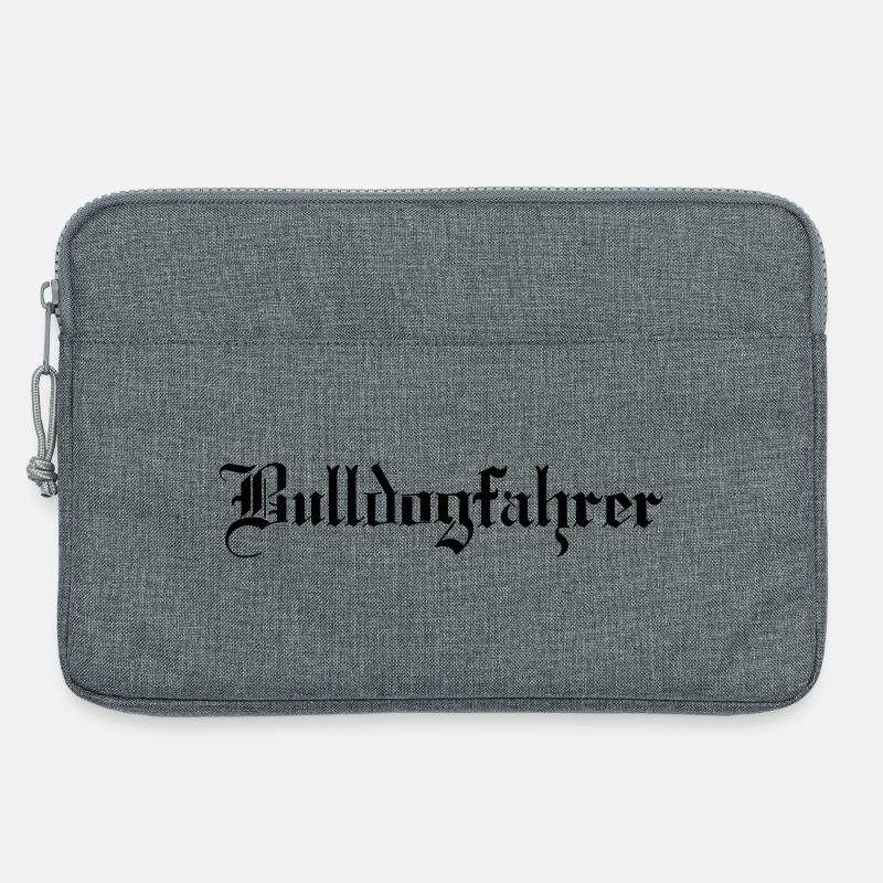 Der Bulldogfahrer - Laptoptasche 13" - Grau meliert