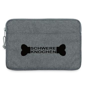 Schwere Knochen schwarz - Laptoptasche 13" - Grau meliert - Vorne