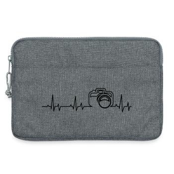 Life Line Fotografie - Laptoptasche 13" - Grau meliert - Vorne