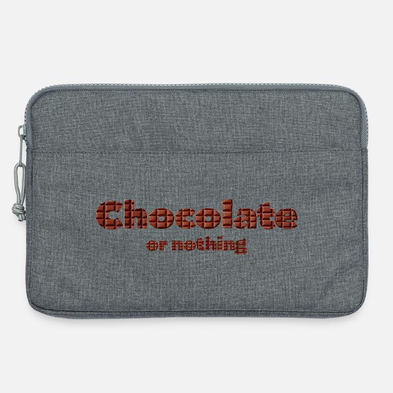 Schokoladen Muster mit 3D-Effekt - Laptoptasche 13" - Grau meliert