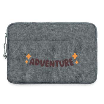 Rund- und Orange Stars-Abenteuer - Laptoptasche 13" - Grau meliert - Vorne