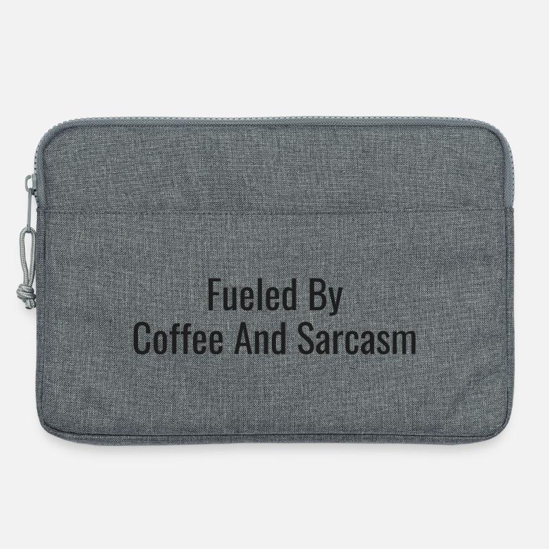 Caffeine and sarcasm - Laptop bag 13" - heather grey