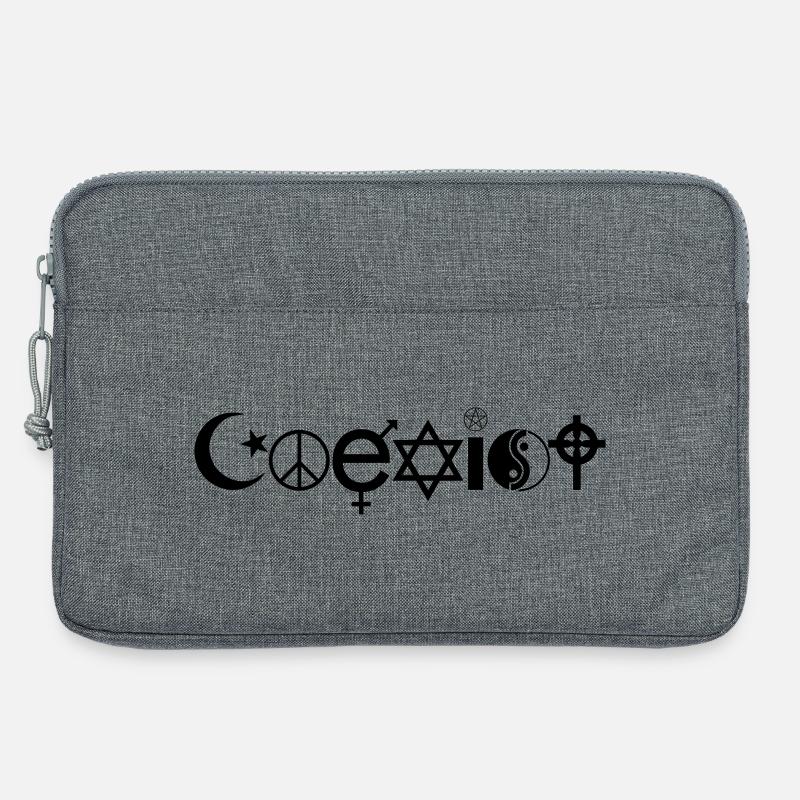 Coexist Symbol Shirt – Frieden Vielfalt Tolleranz - Laptoptasche 13" - Grau meliert