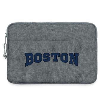 Logo de la police Boston Block - Sacoche pour ordinateur portable 13 pouces - gris chiné - Devant