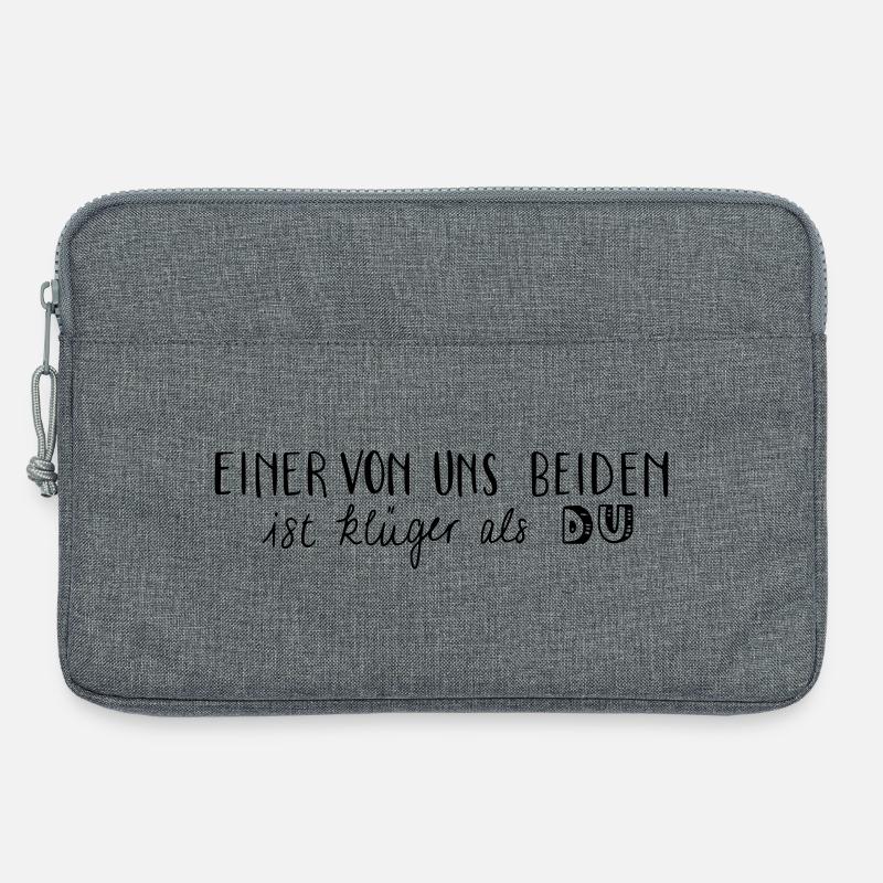 Einer von uns beiden ist klüger als du - Laptoptasche 13" - Grau meliert