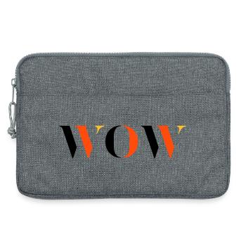 WOW tri-colour - Laptop bag 13" - heather grey - Front
