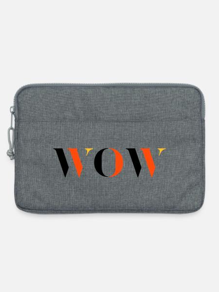 WOW dreifarbig - Laptoptasche 13" - Grau meliert
