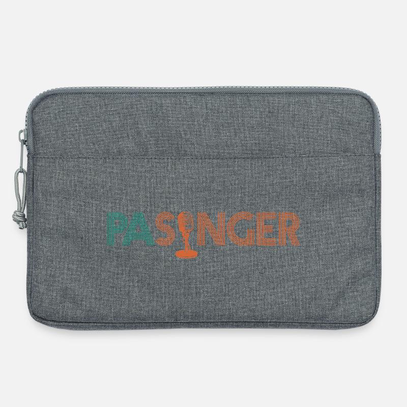 Passinger Mikrofon Typografie - Laptoptasche 13" - Grau meliert