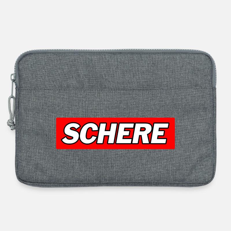 Schere - Funny Memes - Laptoptasche 13" - Grau meliert