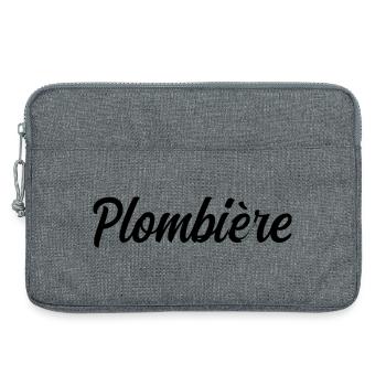Klempner, Heizungstechniker, Reparatur, Rohre, pr - Laptoptasche 13" - Grau meliert - Vorne