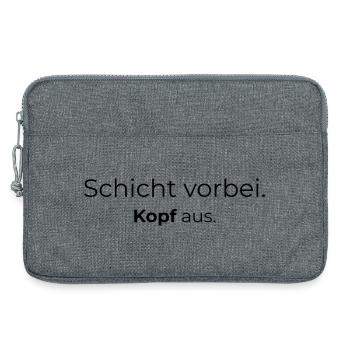 Layer Over Head Off - Minimalist Shirt - Laptop bag 13" - heather grey - Front