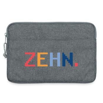 10. Geburtstag Geschenk Zehn Pixel Gamer - Laptoptasche 13" - Grau meliert - Vorne