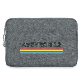 Aveyron 12 T-Shirt Cadeau Humour - Sacoche pour ordinateur portable 13 pouces - gris chiné - Devant