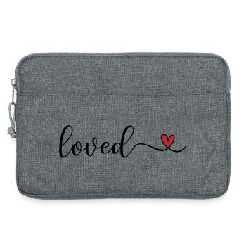 loved - Laptop bag 13" - heather grey - Front