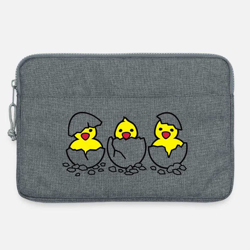 Drei aus dem Ei (c) - Laptoptasche 13" - Grau meliert