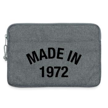 1972 Born 54th Birthday 54 years old - Laptop bag 13" - heather grey - Front