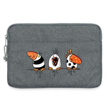 Komische Vögel - Vogel- Vögelchen - Laptoptasche 13" - Grau meliert - Vorne