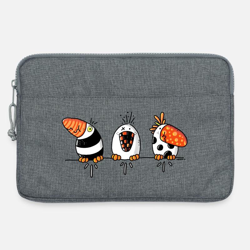 Komische Vögel - Vogel- Vögelchen - Laptoptasche 13" - Grau meliert
