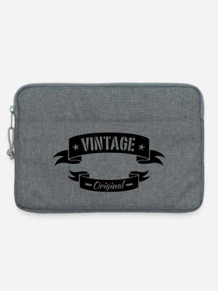 vintage - Laptoptasche 13" - Grau meliert