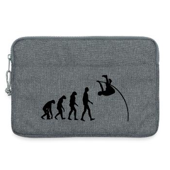 Saut à la Perche Sauteur Sport Sportif Athlète - Sacoche pour ordinateur portable 13 pouces - gris chiné - Devant