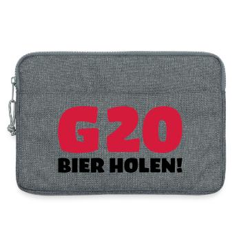 Bier holen Humor - Laptoptasche 13" - Grau meliert - Vorne